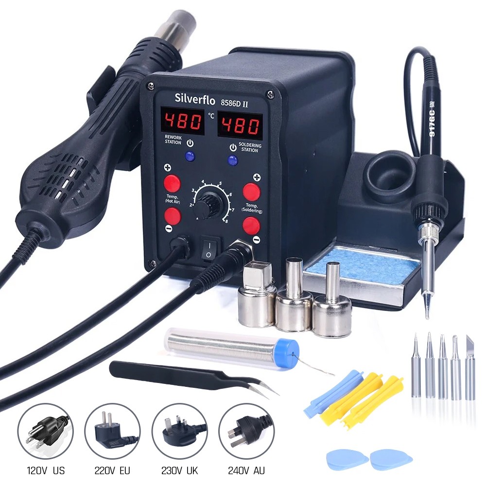 Silverflo 8586D Soldering Stat - T12 Soldering Station Oled review and price