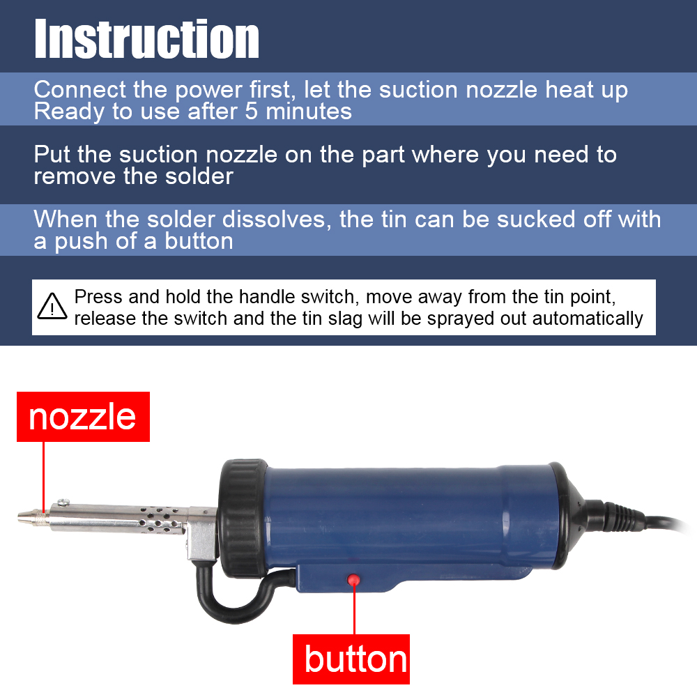 Automatic Remove Pump with 3 S - Desoldering Pump Electric Vacuum Station review and price